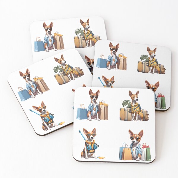Item preview, Basenji cute puppy dog travel Sticker Pack 3 designed and sold by Keffy.