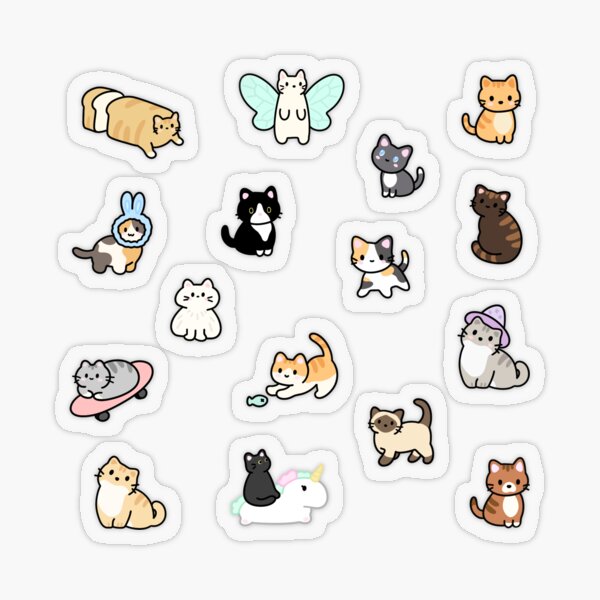 Item preview, cute cat memes pack designed and sold by Daniel .st.