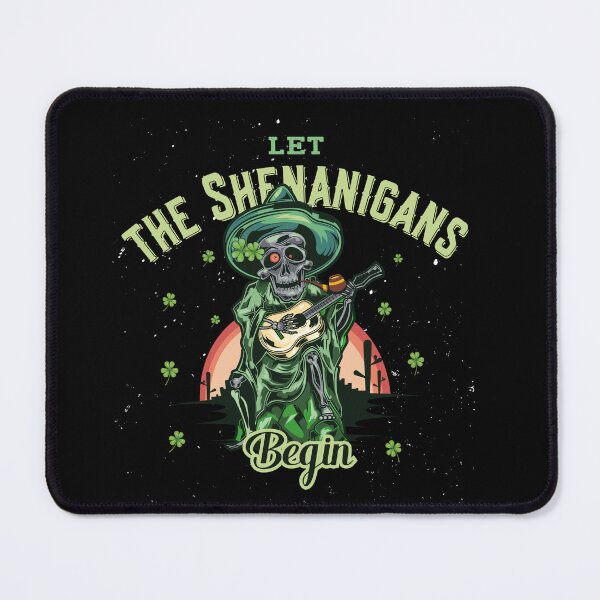 Item preview, Vintage Let The Shenanigans Begin Skull Guitar St Patrick's Day designed and sold by NewAdventure.