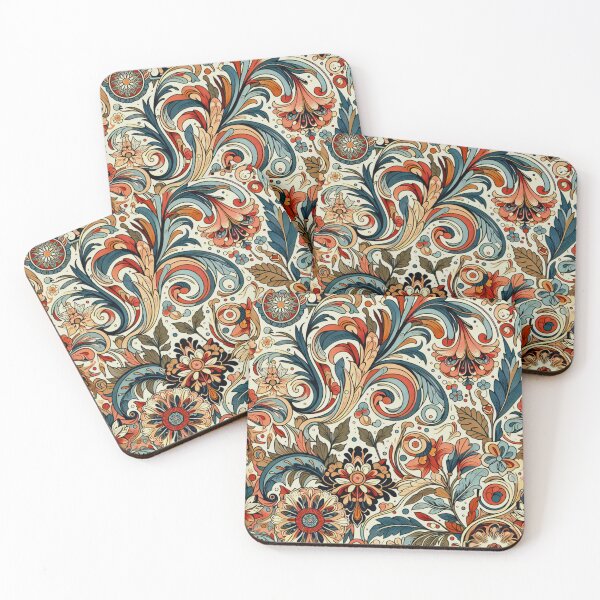 Item preview, Art Nouveau Bohemian Floral Vintage Pattern designed and sold by HippieFarms11.