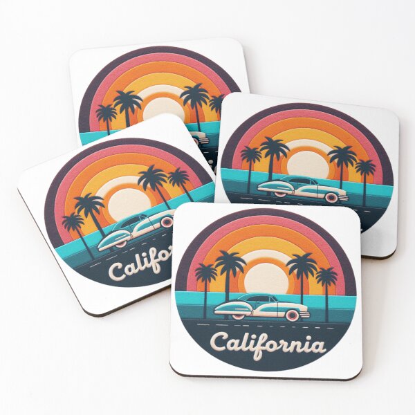 Item preview, California Classic Car Felt Illustration designed and sold by GALUMARKET.