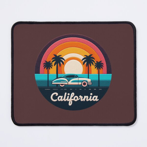 Item preview, California Classic Car Felt Illustration designed and sold by GALUMARKET.