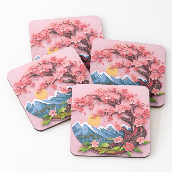 Item preview, Japanese Paper Quilling Mount Fuji Design 1 designed and sold by Charlies-Artbox.