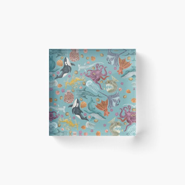 Item preview, Ocean Life Pattern Light Blue designed and sold by smoothfoxill.