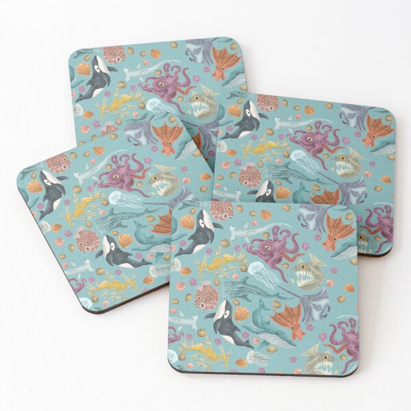 Item preview, Ocean Life Pattern Light Blue designed and sold by smoothfoxill.