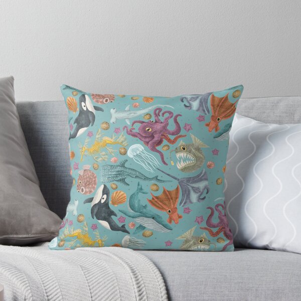 Item preview, Ocean Life Pattern Light Blue designed and sold by smoothfoxill.