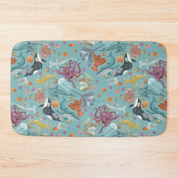 Item preview, Ocean Life Pattern Light Blue designed and sold by smoothfoxill.