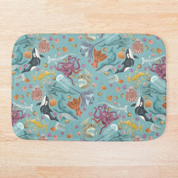 Item preview, Ocean Life Pattern Light Blue designed and sold by smoothfoxill.