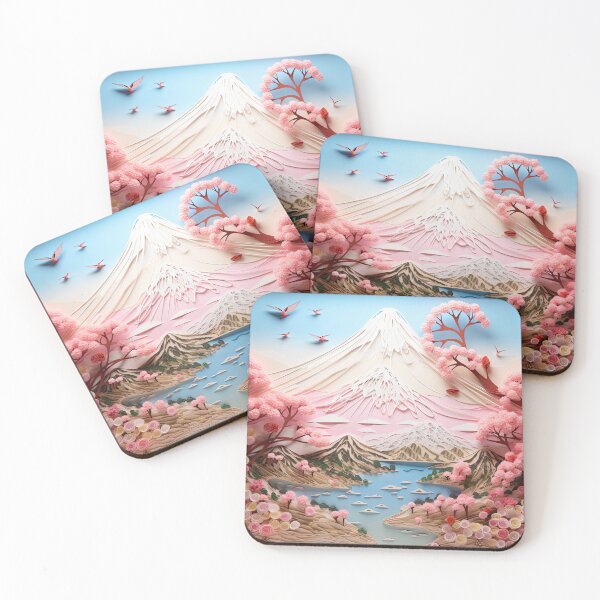 Item preview, Japanese Paper Quilling Mount Fuji Design 3 designed and sold by Charlies-Artbox.