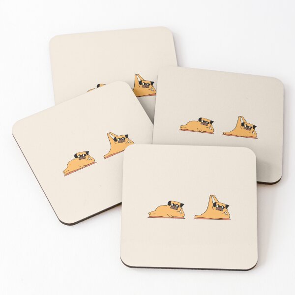 Item preview, Pug Yoga Sleeping Vishnu Pose designed and sold by Huebucket.