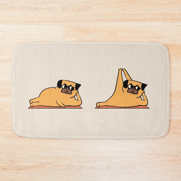 Item preview, Pug Yoga Sleeping Vishnu Pose designed and sold by Huebucket.