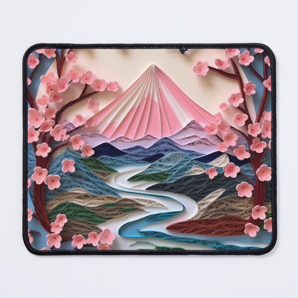 Item preview, Japanese Paper Quilling Mount Fuji Design 4 designed and sold by 3 CITIES.