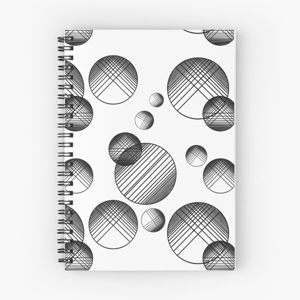Item preview, Monochrome geometric pattern with circles and lines. Black and white designed and sold by KateQR.