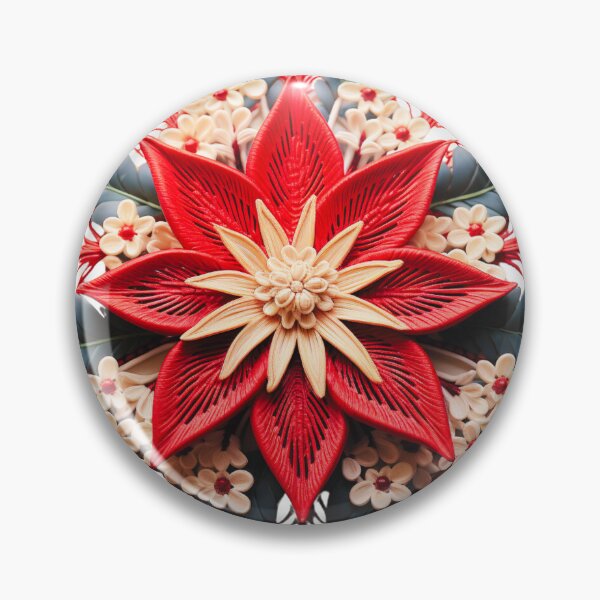 Item preview, 3D Red Flower Art  designed and sold by JustArtDesign9.