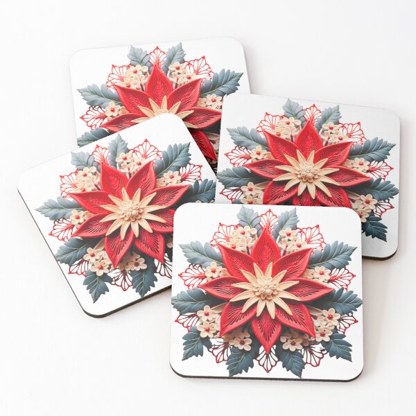 Item preview, 3D Red Flower Art  designed and sold by JustArtDesign9.