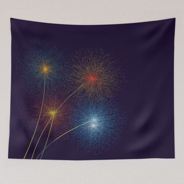 Item preview, Futuristic dandelion flowers designed and sold by nesgalina.