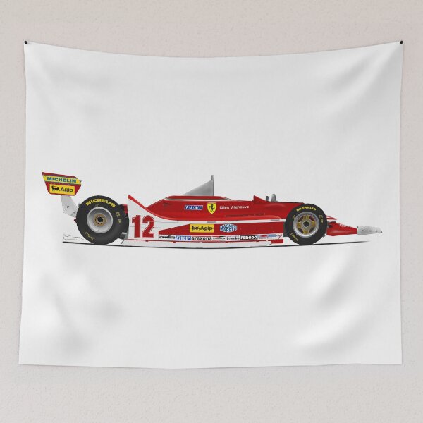 Item preview, Gilles Villeneuve - 312 T4 - Art Print designed and sold by JageOwen.