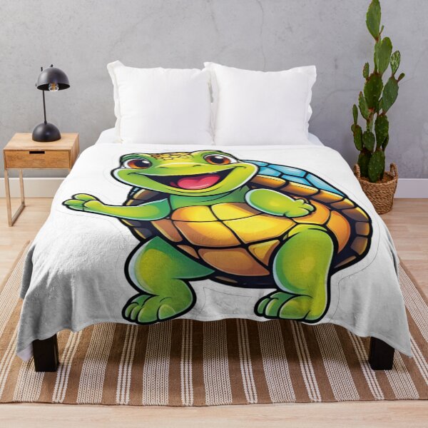 Artikelvorschau, Eine grinsende Schildkröte, die die einfachen Freuden des Lebens genießt entworfen und verkauft von Ink-Kreativ.