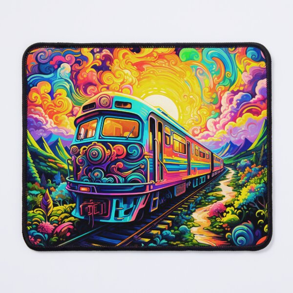 Item preview, Colorful Train in Space Art designed and sold by JustArtDesign9.