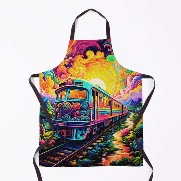 Item preview, Colorful Train in Space Art designed and sold by JustArtDesign9.