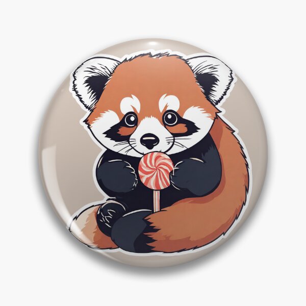 Item preview, A red panda with a lollie designed and sold by VickyJo111.