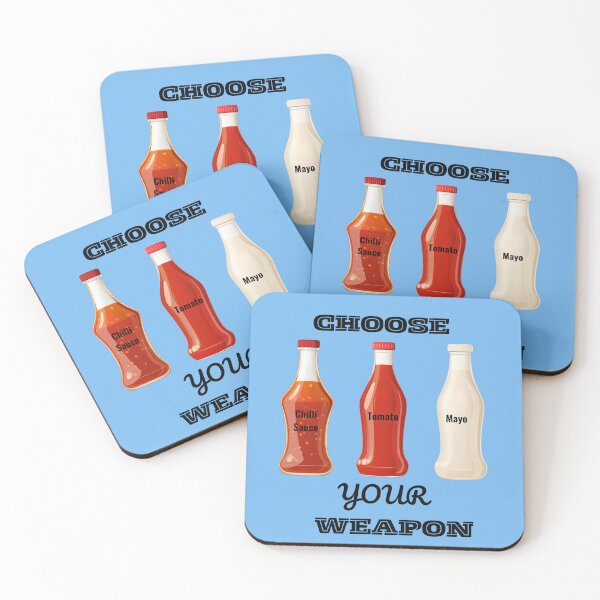Item preview, Choose Your Weapon: Chilli Sauce, Tomato, or Mayo Sauce designed and sold by Artmugic.