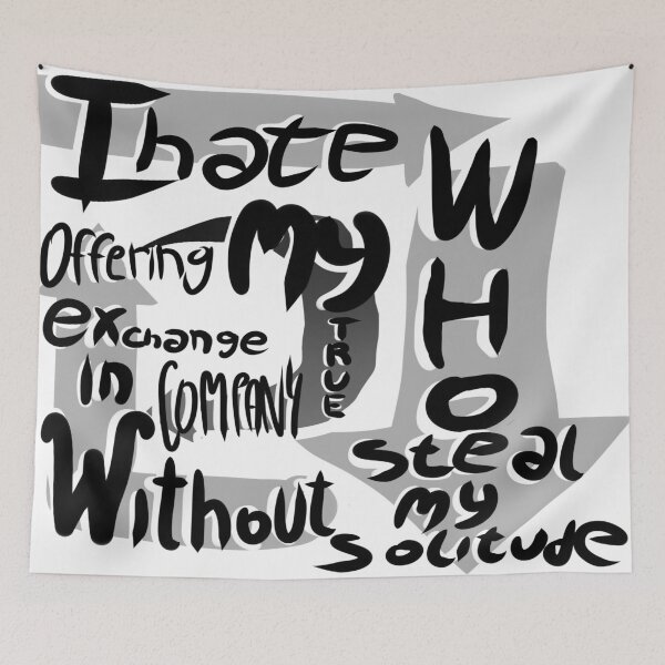 Item preview, Nietzsche phrase motivational and philosophical loneliness designed and sold by MechanicalART.