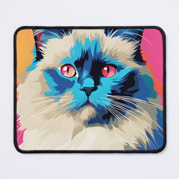 Item preview, birman cat portraits drawing. animal colorful. Animal throw pillow. designed and sold by formform.