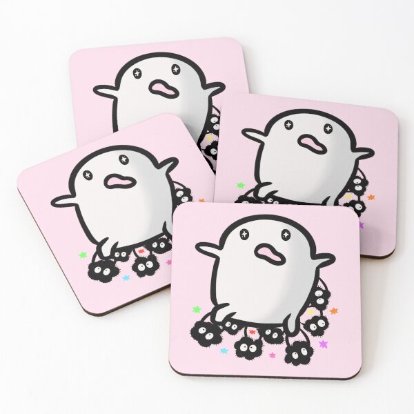 Item preview, White ghost soul with dirt spirits and konpeito candy designed and sold by lumidumi.