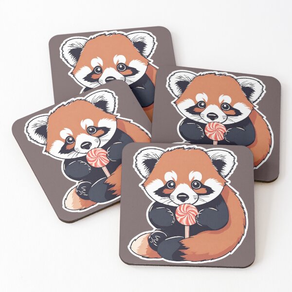 Item preview, A red panda with a lollie designed and sold by VickyJo111.