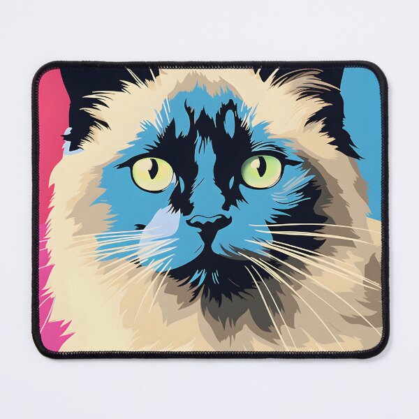 Item preview, birman cat portraits drawing. animal colorful. Animal throw pillow. designed and sold by formform.