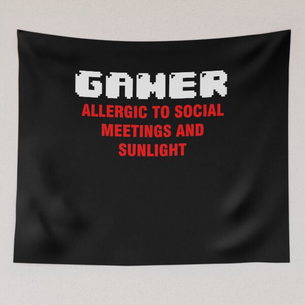 Item preview, GAMER - Allergic to social meetings and sunlight designed and sold by Japatonic Shop.