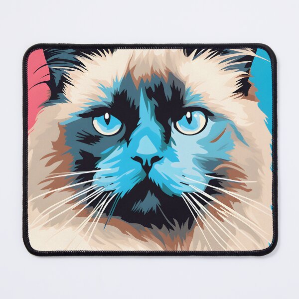 Item preview, birman cat portraits drawing. animal colorful. Animal throw pillow. designed and sold by formform.