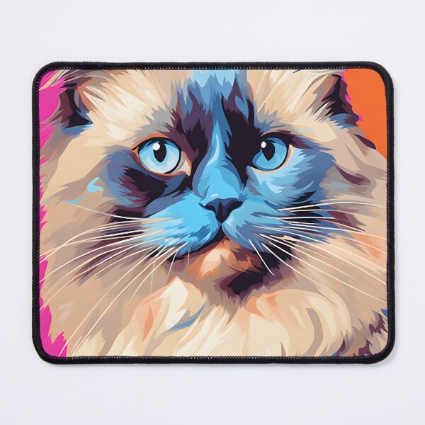 Item preview, birman cat portraits drawing. animal colorful. Animal throw pillow. designed and sold by formform.
