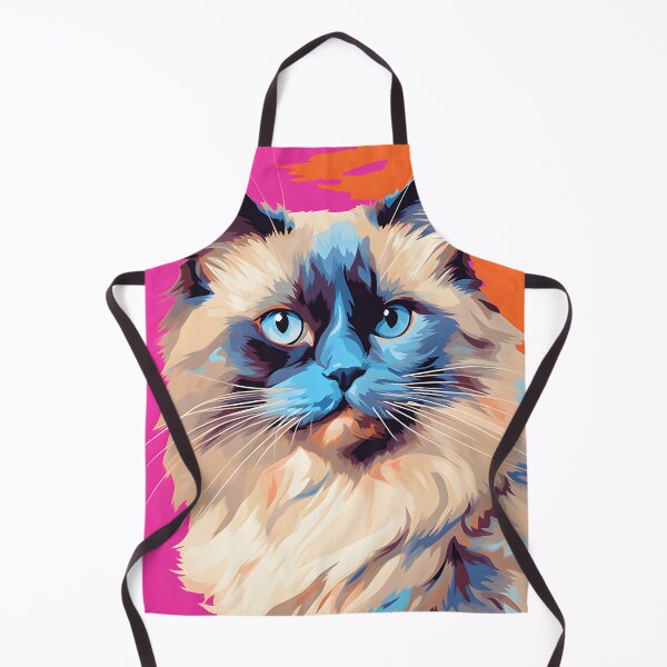 Item preview, birman cat portraits drawing. animal colorful. Animal throw pillow. designed and sold by formform.
