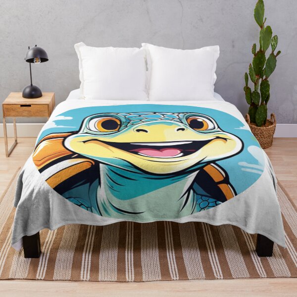 Item preview, Smiling turtle under the blue sky designed and sold by Ink-Kreativ.