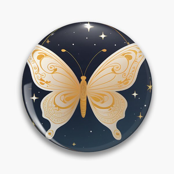 Item preview, A Chinese moon butterfly flying in the starry sky designed and sold by IAmagineFR.
