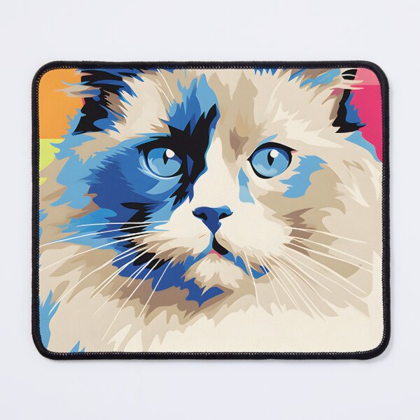 Item preview, birman cat portraits drawing. animal colorful. Animal throw pillow. designed and sold by formform.