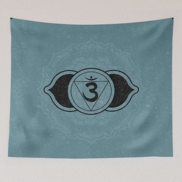 Item preview, Third Eye Chakra Mandala - Peacock + Coal designed and sold by Irene Estelle.