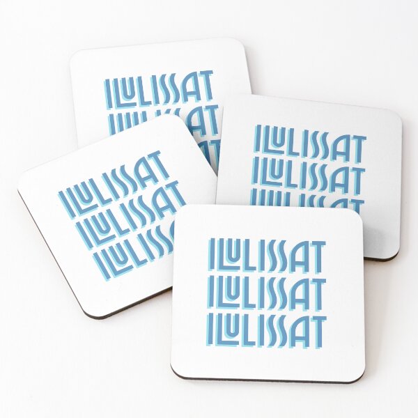 Item preview, Blue Ilulissat Greenland Kalaallit Nunaat Art Deco Font designed and sold by GraTEEtude.