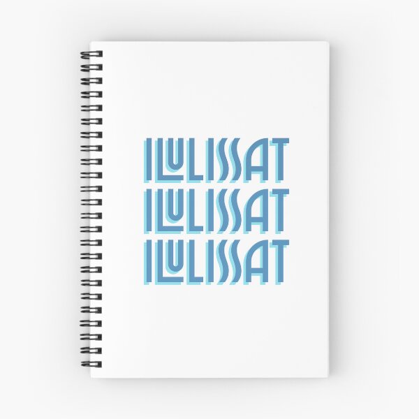 Item preview, Blue Ilulissat Greenland Kalaallit Nunaat Art Deco Font designed and sold by GraTEEtude.