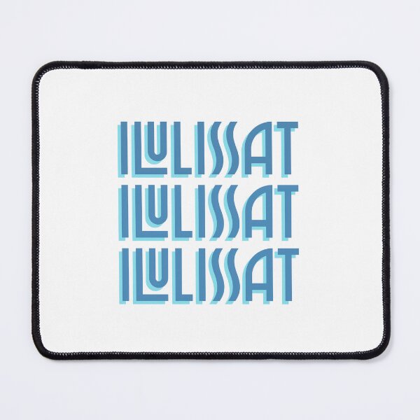 Item preview, Blue Ilulissat Greenland Kalaallit Nunaat Art Deco Font designed and sold by GraTEEtude.