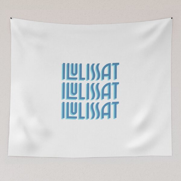 Item preview, Blue Ilulissat Greenland Kalaallit Nunaat Art Deco Font designed and sold by GraTEEtude.