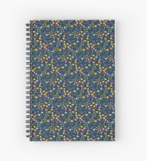 flower, blue Spiral Notebook