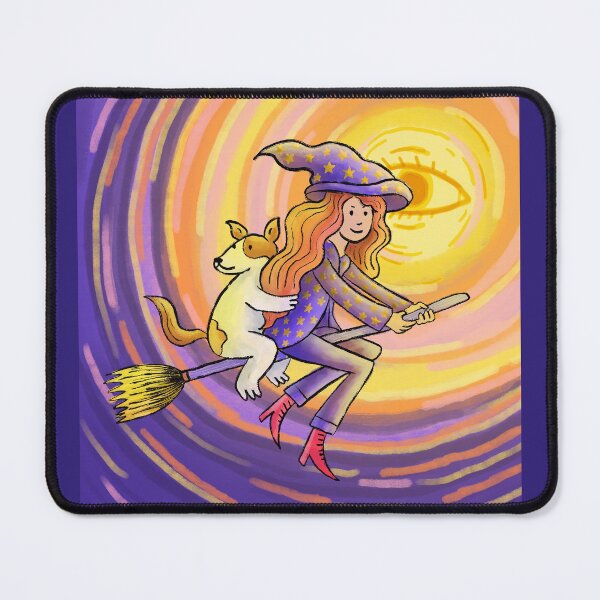 Item preview, Cute witch and her dog designed and sold by Dailykindness.