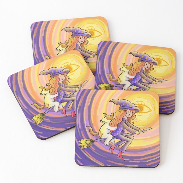 Item preview, Cute witch and her dog designed and sold by Dailykindness.