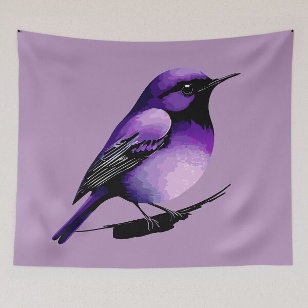 Item preview, bird in purple watercolor designed and sold by Firas Aljazzar.