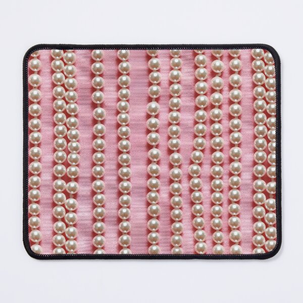 Item preview, Strings of Pearls on Pink Fabric designed and sold by SimoneBalman.