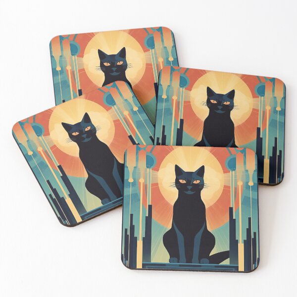 Item preview, Art Deco cat designed and sold by ArtHouseNiklas.