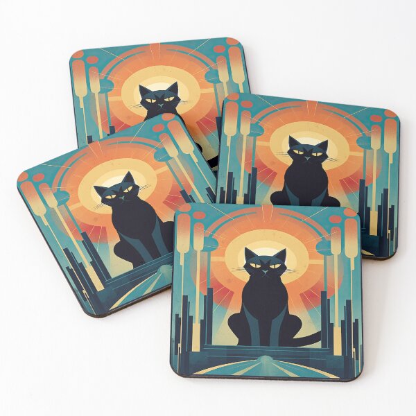 Item preview, Art Deco cat designed and sold by ArtHouseNiklas.
